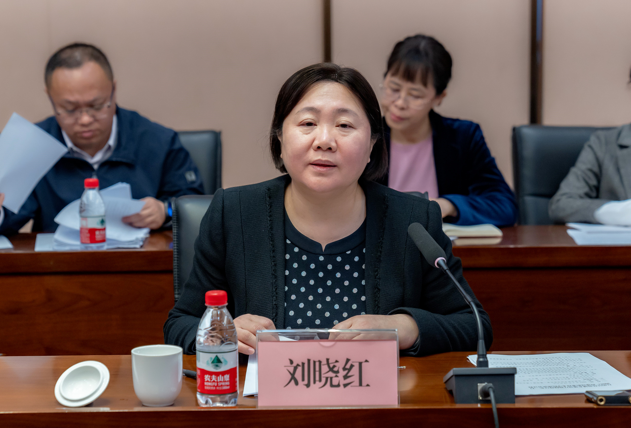 刘晓红书记在调研座谈会上代表开云网页版界面·开云(中国)汇报工作
